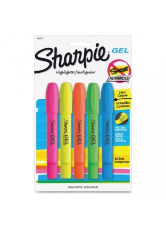 Bullet Marker Point Style - Fluorescent Blue, Fluorescent Green, Fluorescent Orange, Fluorescent Pink, Fluorescent Yellow Gel-based Ink - 5 / Pack - san1803277 